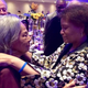 Rachel Robinson, widow of Jackie Robinson, with legendary MLB reporter Claire Smith.